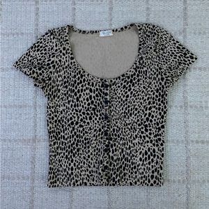 John Galt leopard print button up.